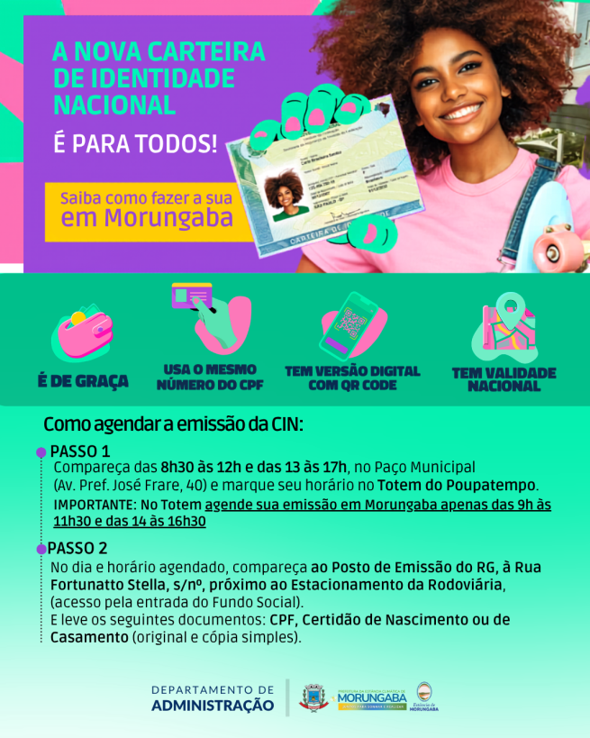 NOVA CARTEIRA DE IDENTIDADE NACIONAL (CIN)