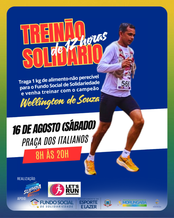 TREINÃO SOLIDÁRIO DE 12 HORAS COM WELLINGTON DE SOUZA