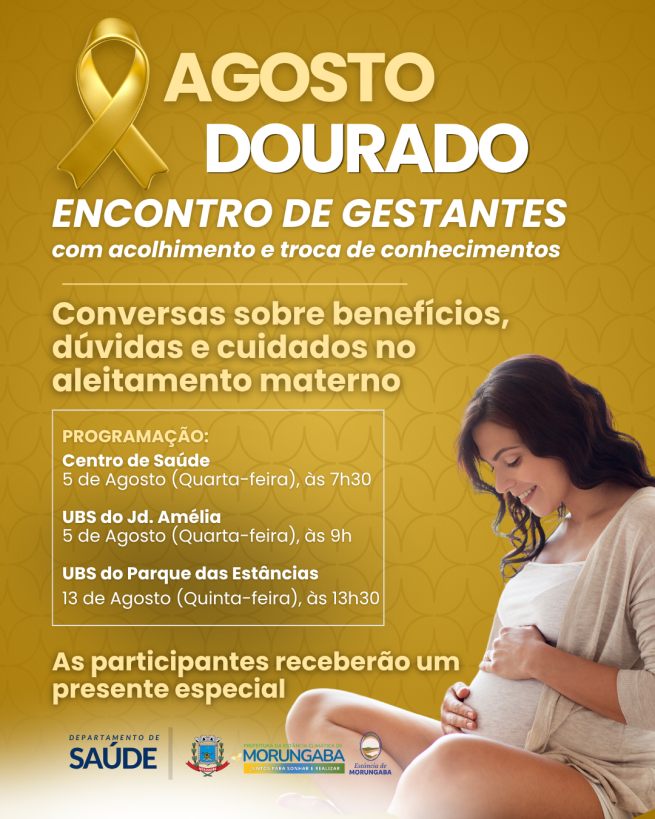 💛 AGOSTO DOURADO NA UBS DO PARQUE DAS ESTÂNCIAS: MARQUE AQUI A GESTANTE DO ❤️! 🤱✨