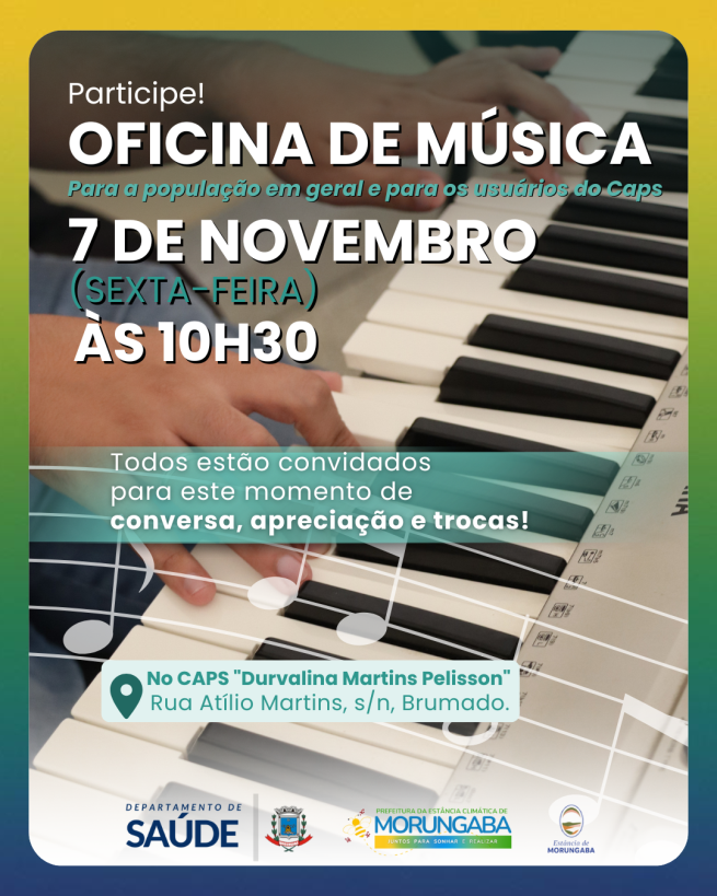 OFICINA DE MÚSICA ABERTA AO PÚBLICO
