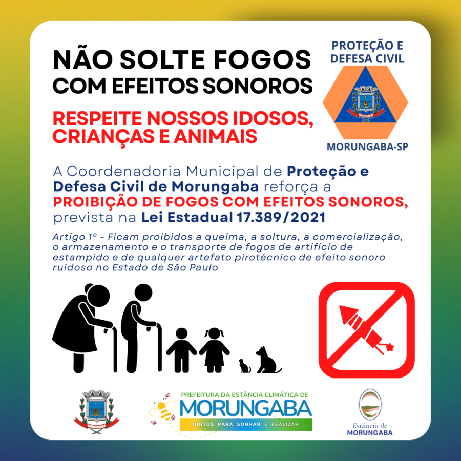 Não solte fogos com efeitos sonoros