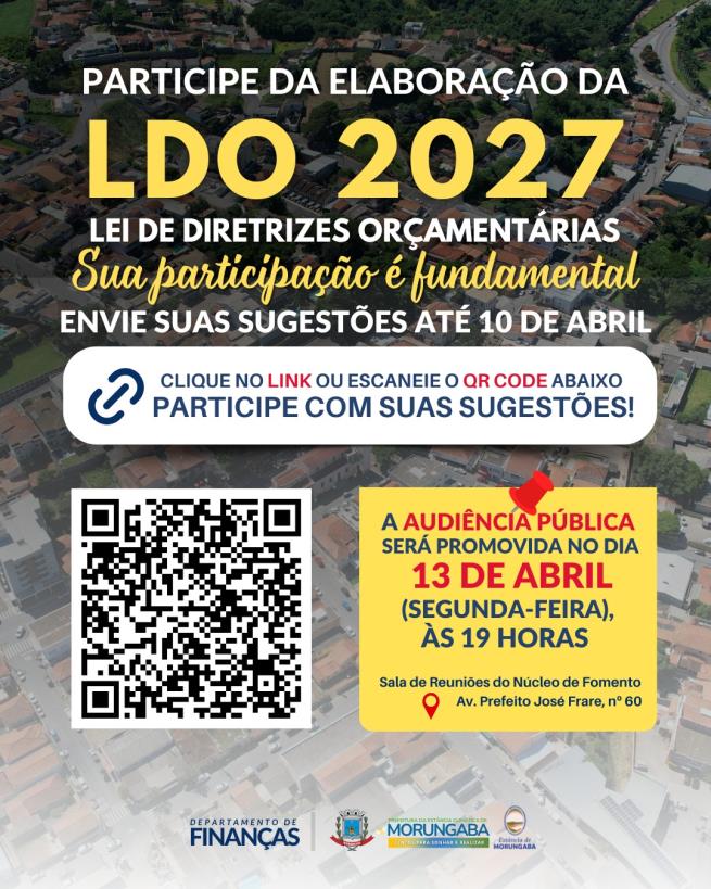 LDO 2027: SUA SUGESTÃO VALE MUITO!