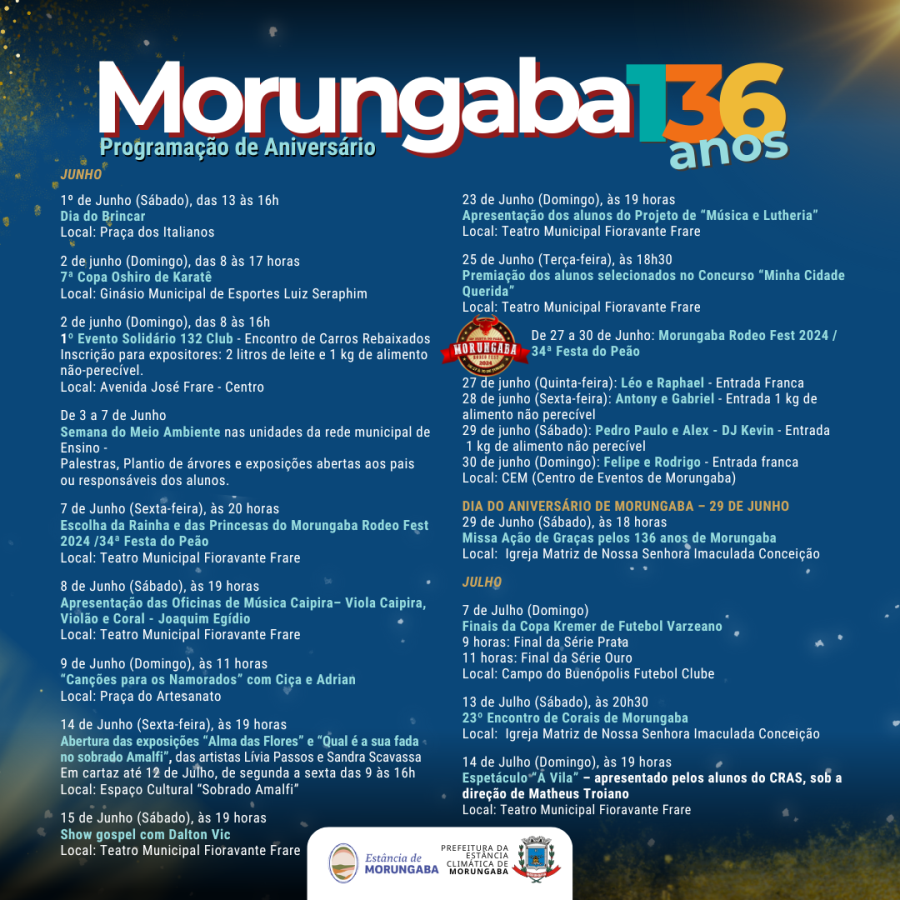 MORUNGABA COMPLETA 136 ANOS