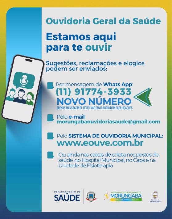 Novo WhatsApp da Ouvidoria Geral da Saúde