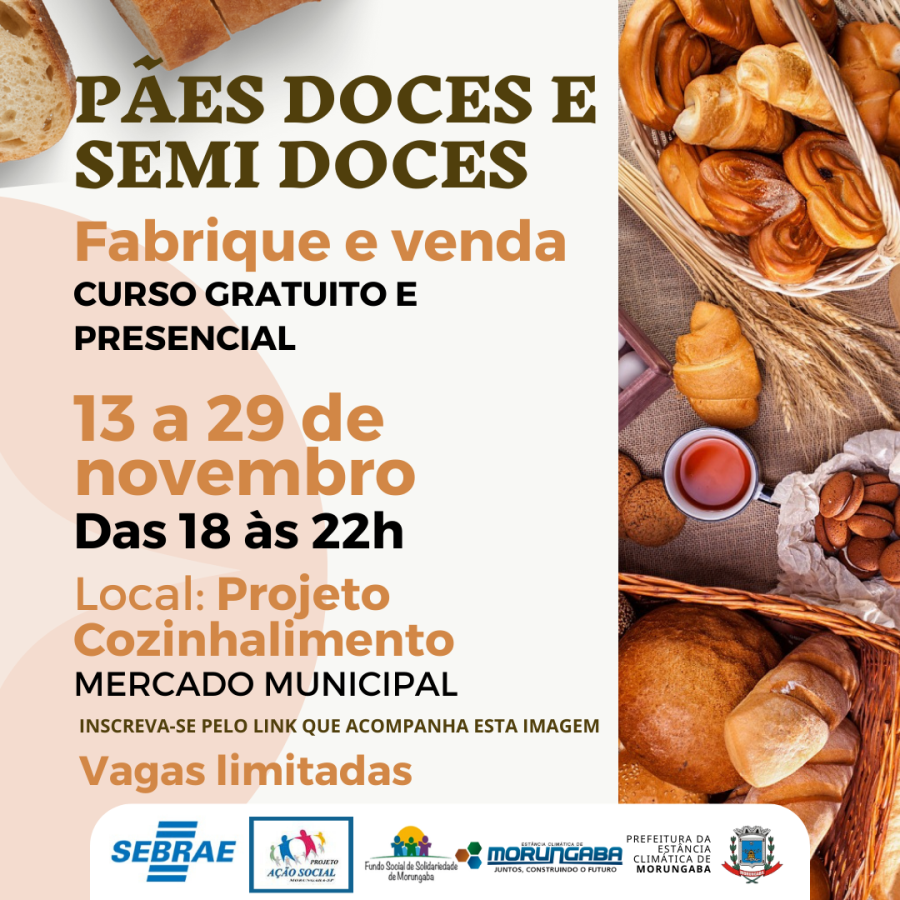 Pães doces e semi doces - fabrique e venda