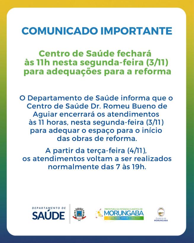 COMUNICADO IMPORTANTE