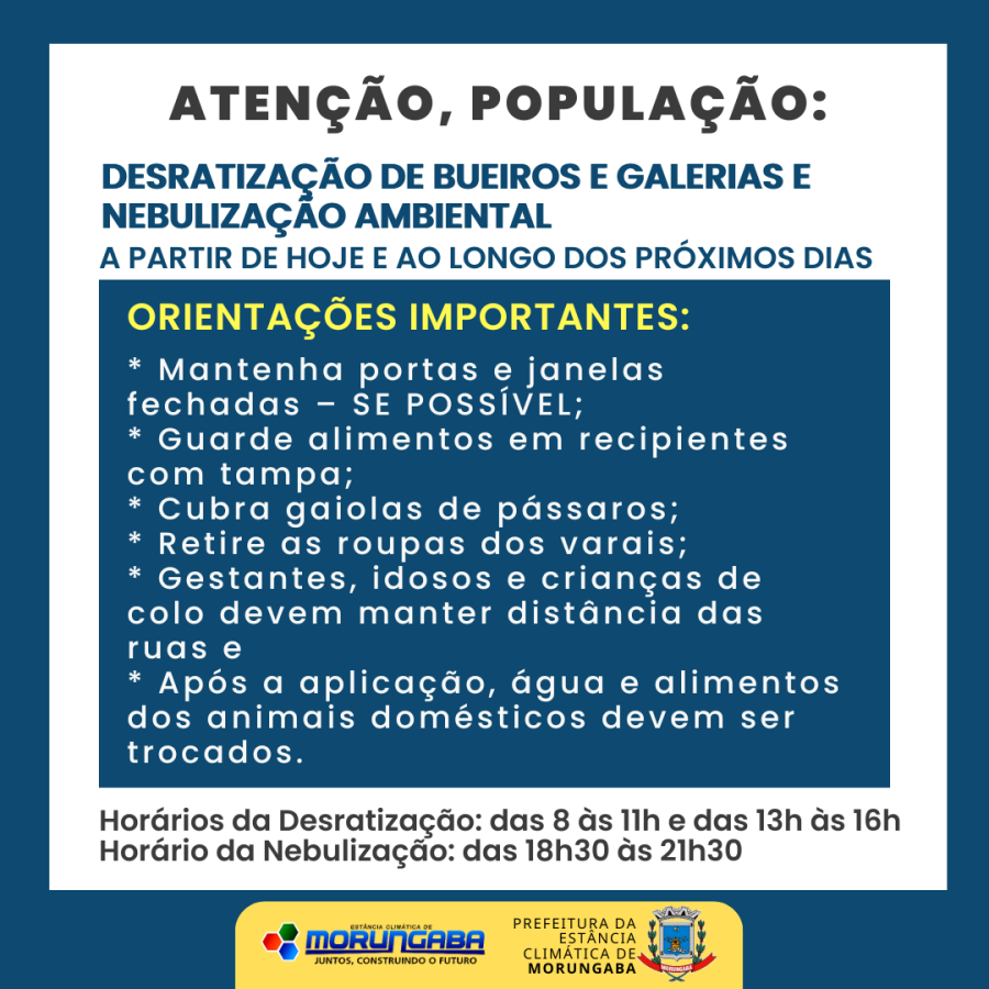 Atenção, população!