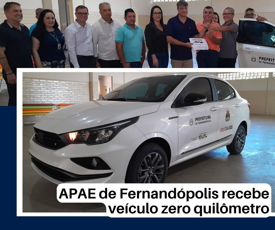  APAE de Fernandópolis recebe veículo zero quilômetro