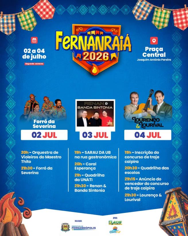 Fernanraiá tem música, dança e microfone aberto nesta sexta-feira (3)