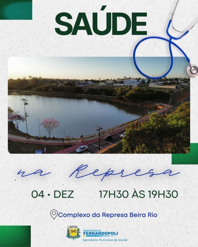 “Saúde na Represa” oferece atividades e testes rápidos nesta quinta-feira