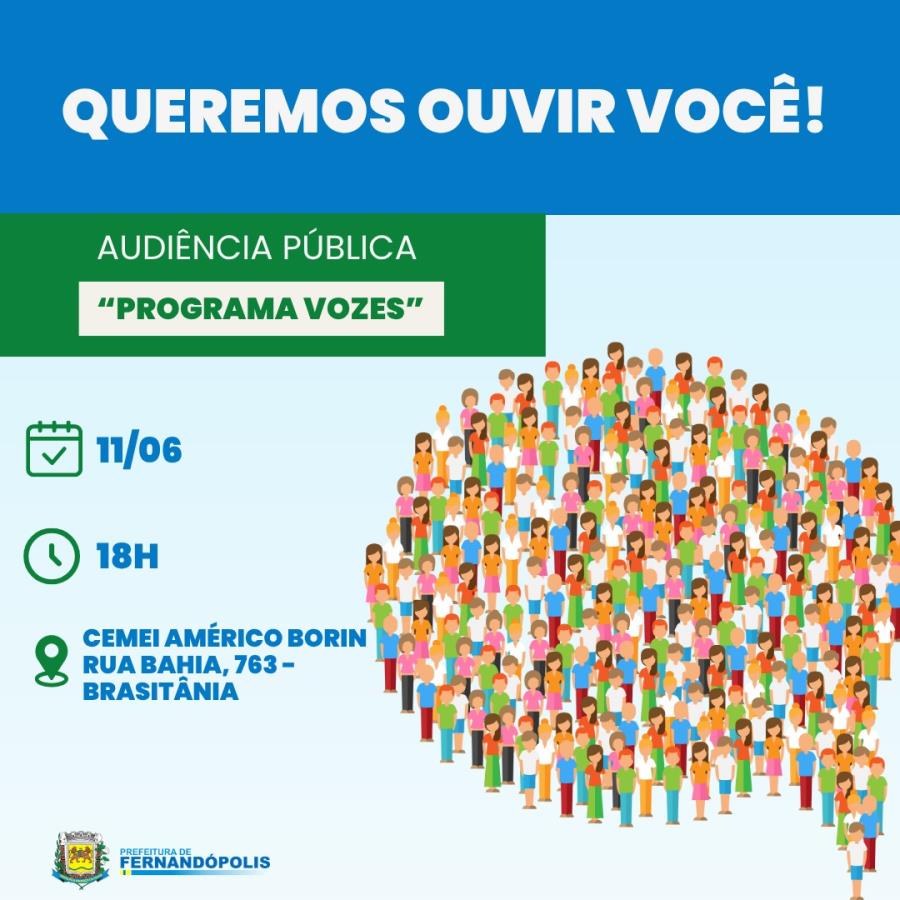 “Programa Vozes” faz 1ª Audiência Pública em Brasitânia