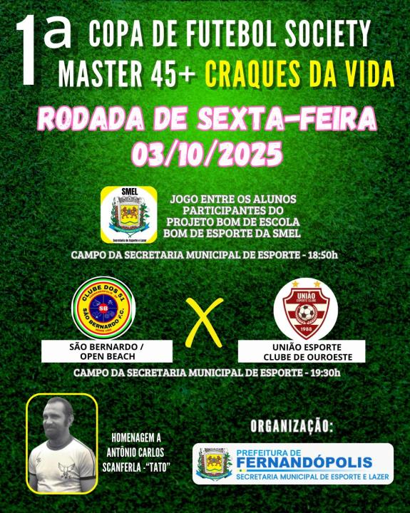 São Bernardo Open Beach pega União de Ouroeste hoje, pela Copa Master