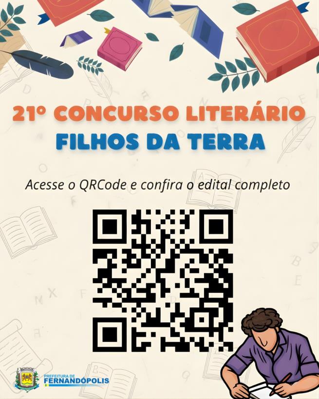 Prefeitura abre inscrições para o 21º Concurso Literário Filhos da Terra