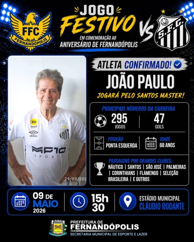 Master do Santos já tem 20 nomes confirmados para enfrentar o Fefecê