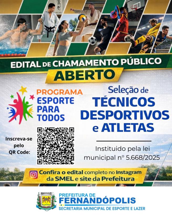 Valorização do esporte: Prefeitura abre inscrições para Programa Esporte Para Todos