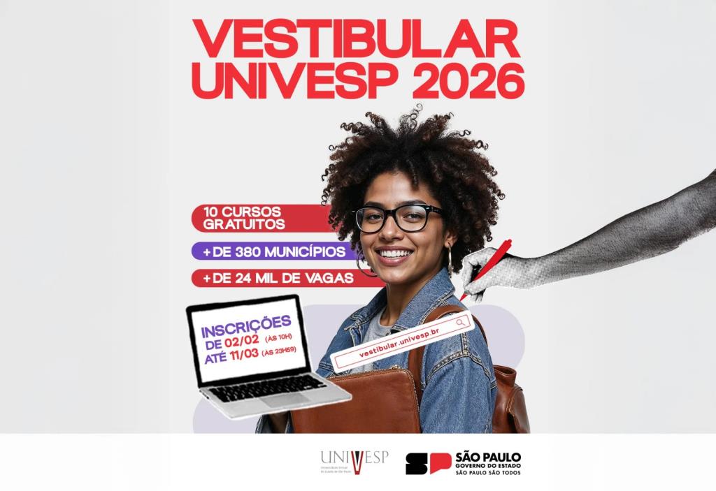 Vestibular da Univesp tem inscrições abertas até 11 de março
