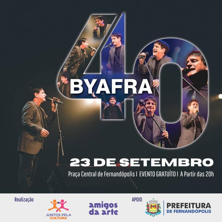 Byafra comemora 40 anos de carreira com show em Fernandópolis