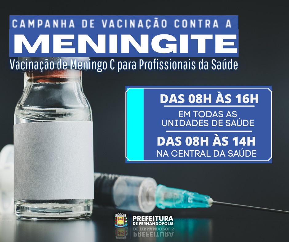 Vacinação de Meningo C termina em fevereiro para profissionais da Saúde