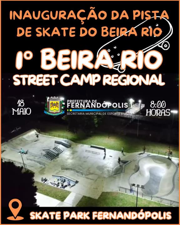Cidade inaugura oficialmente pista de skate no domingo, 18