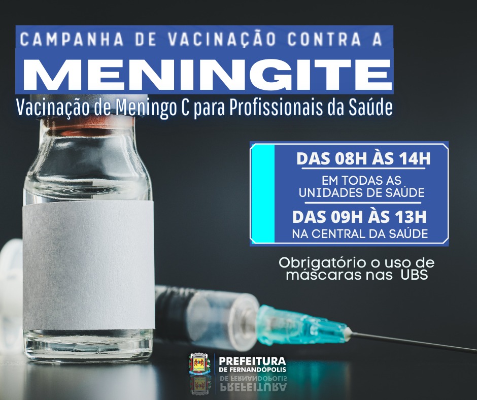 Saúde’ reforça importância da vacinação de Meningo C para profissionais da área 