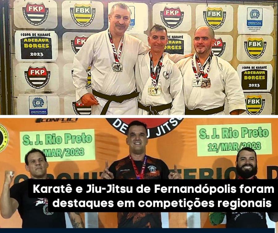 Karatê e Jiu-Jitsu de Fernandópolis são destaques em competições regionais 