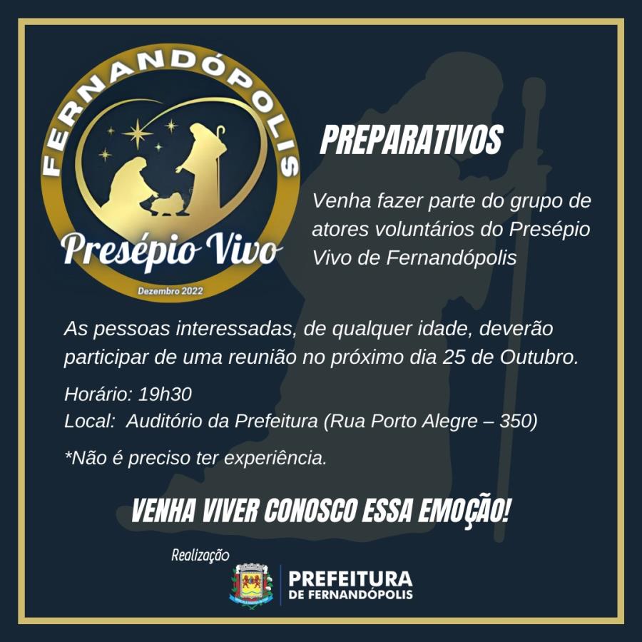 Prefeitura de Fernandópolis intensifica preparativos para o ‘Presépio Vivo’