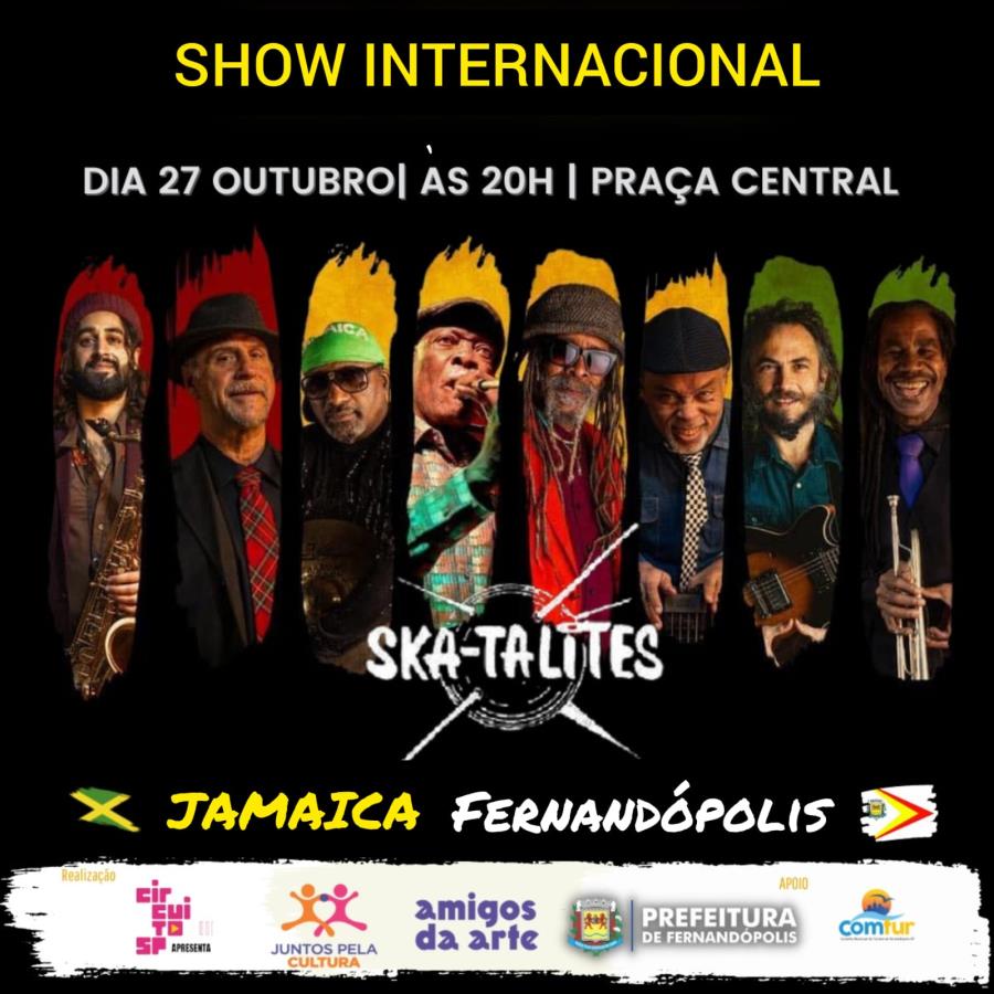 Show Internacional: Banda ‘The Ska-talites’ se apresenta em Fernandópolis