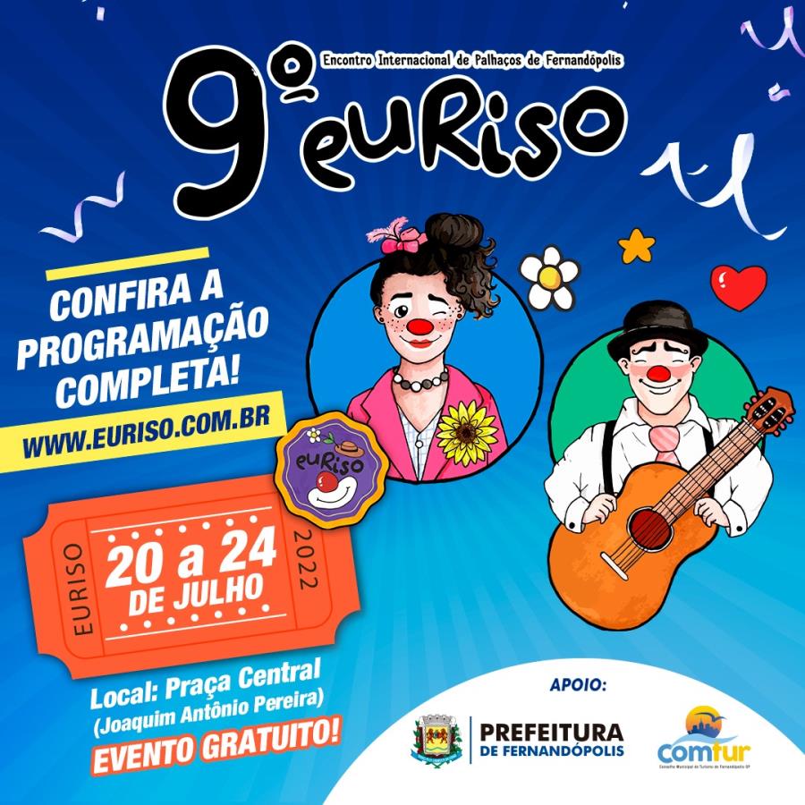 9º ‘EuRiso’ começa na próxima quarta-feira, dia 20, em Fernandópolis 