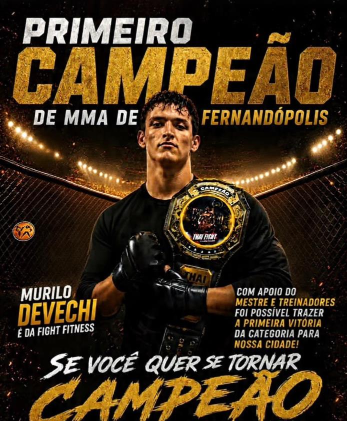 Fernandopolense conquista cinturão no MMA