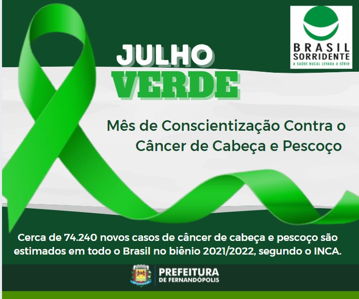 Julho Verde orienta sobre prevenção do Câncer de Cabeça e Pescoço