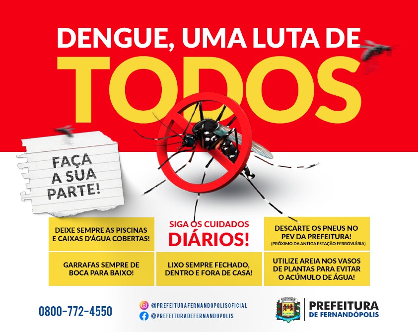 Aedes Aegypti: em tempos de chuva população deve ficar atenta aos focos do mosquito