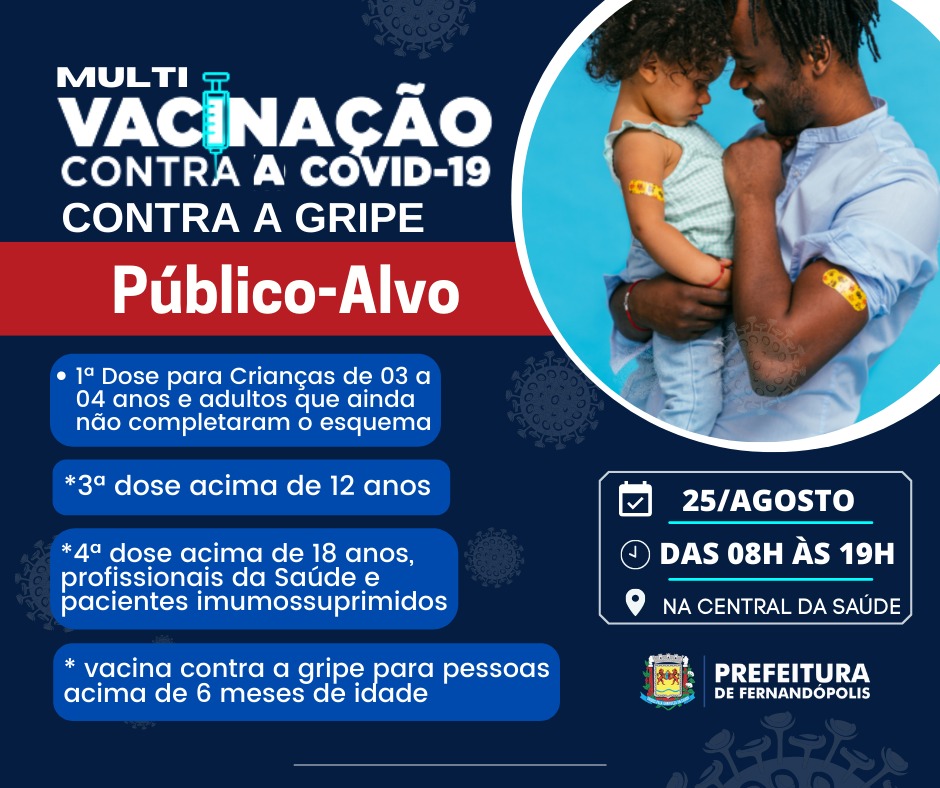 Central da Saúde estende horário de atendimento nesta quinta, 25, para vacinação 