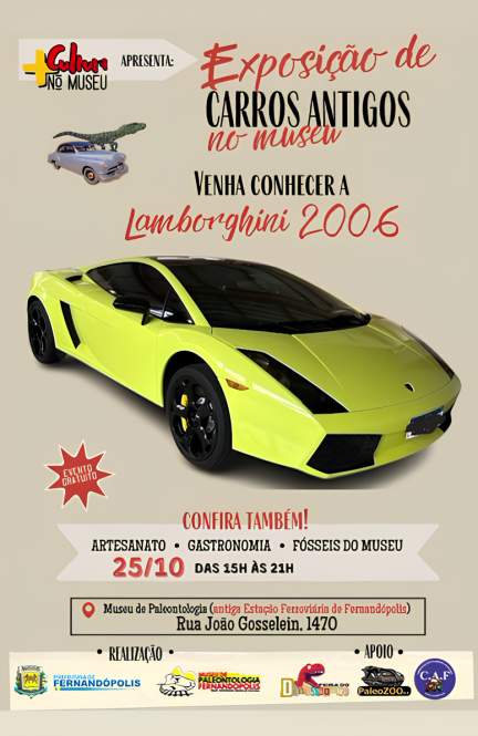 Ferrari e Lamborghini são atrações da Exposição de carros antigos