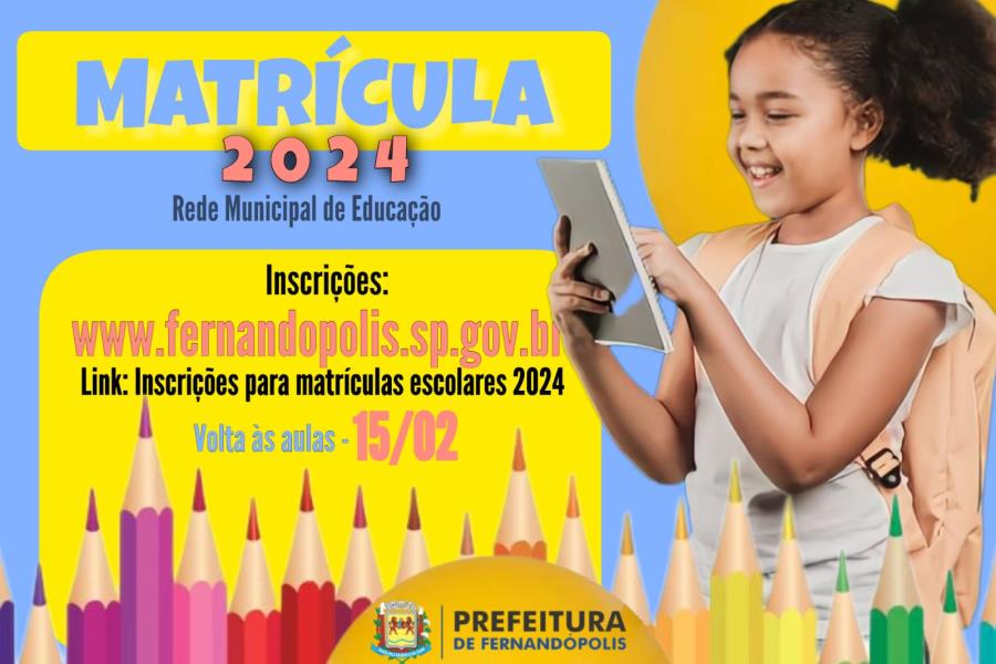 Escolas reabrem na quarta, dia 03, para efetivação de matrícula