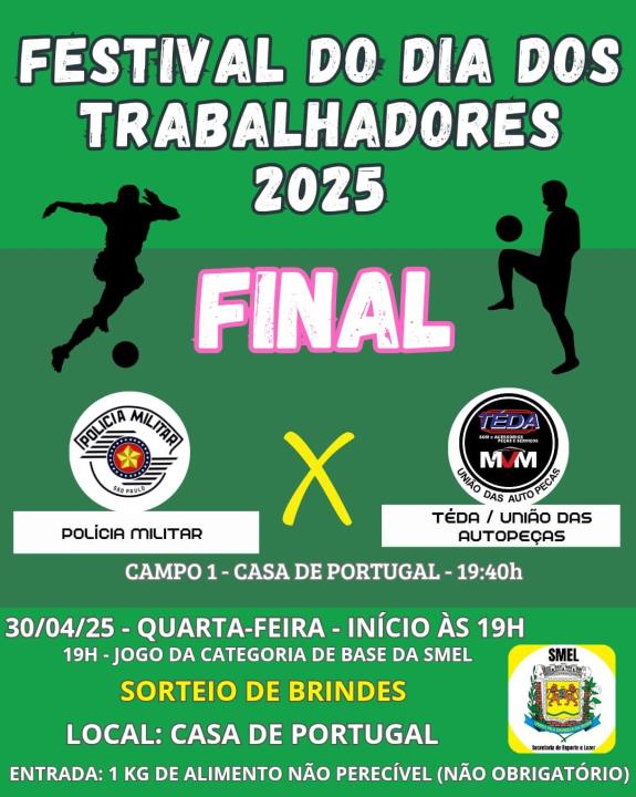 Final do Torneio do Dia dos Trabalhadores empolga a cidade