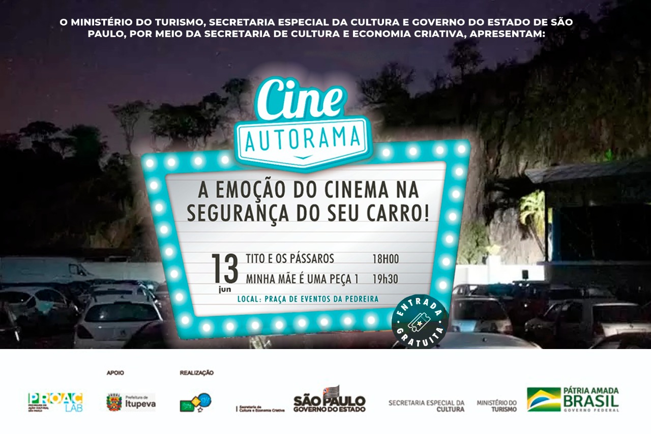 Cine Autorama retorna a Itupeva com duas sessões gratuitas de cinema drive-in