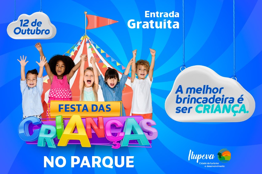 Para celebrar o Dia das Crianças, a festa será no Parque da Cidade