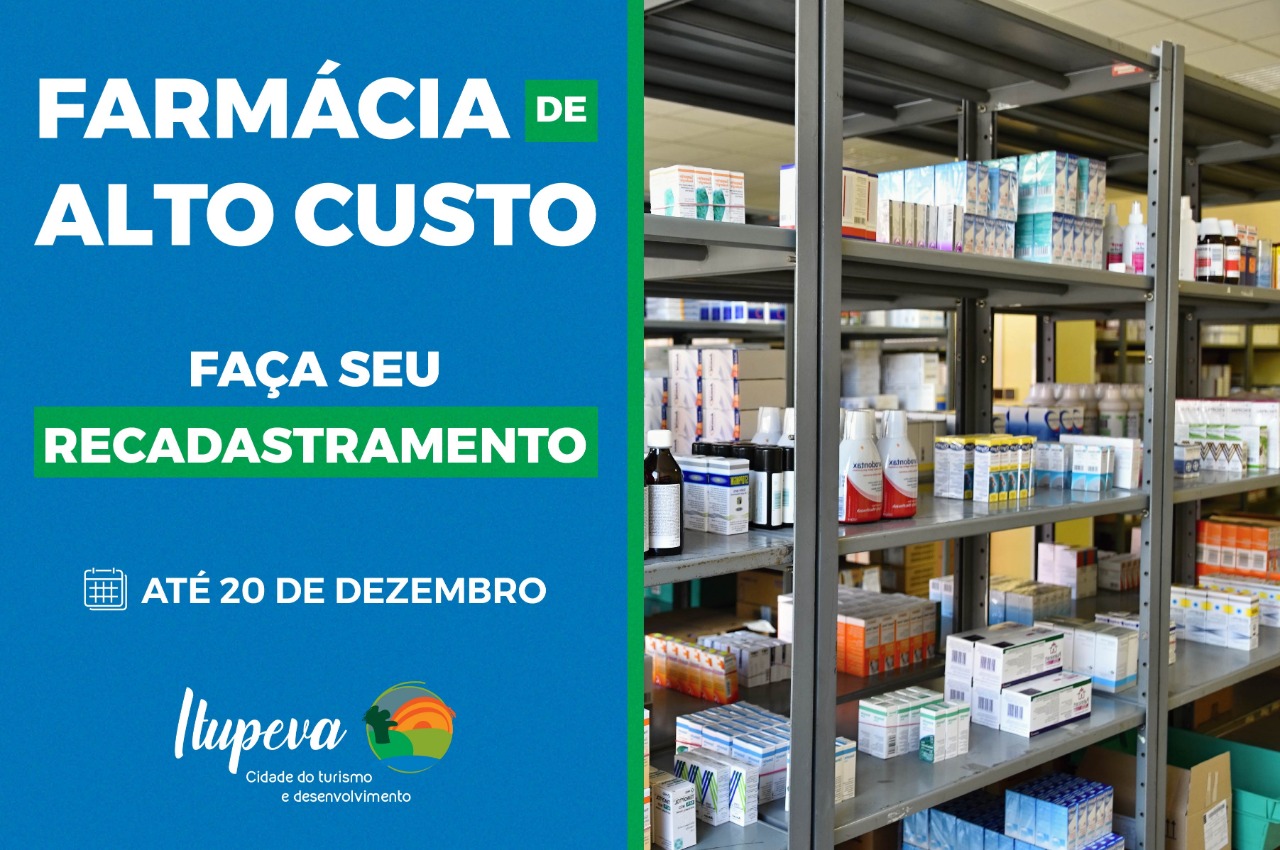 Munícipes beneficiários da Farmácia de Alto Custo devem atualizar cadastro