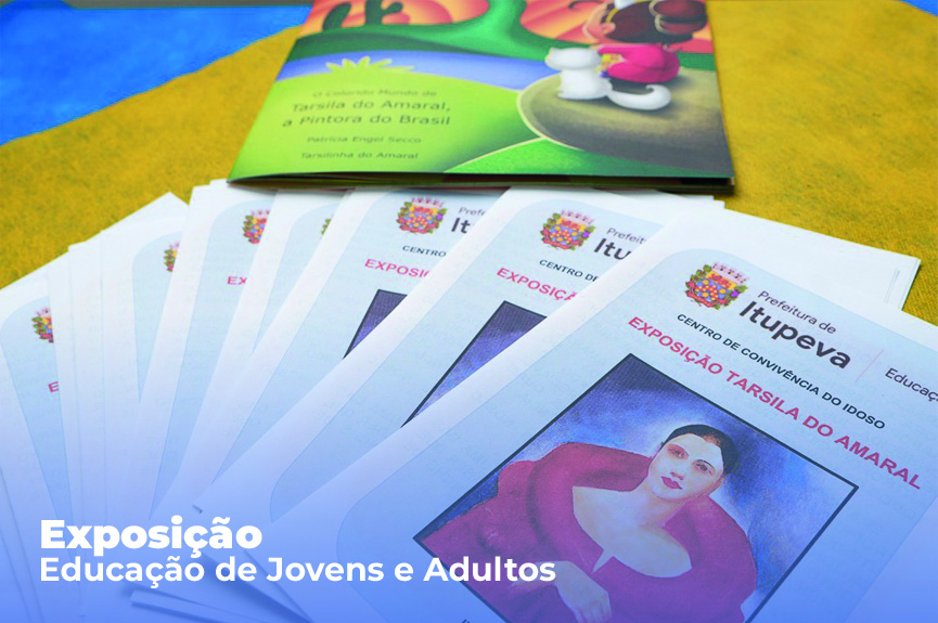 Alunos do EJA fazem exposição com releitura de obras da Tarsila do Amaral