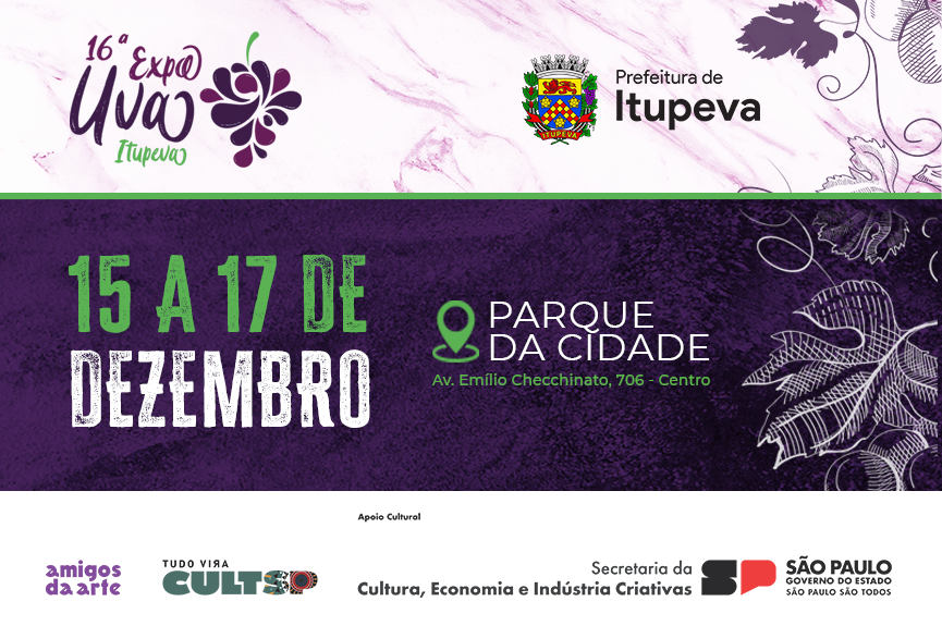 Expo Uva de Itupeva começa nesta sexta (15) com programação musical e venda de produtos rurais