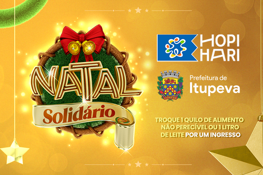 Prefeitura de Itupeva e Hopi Hari farão mais uma edição do Natal Solidário; saiba como trocar o ingresso