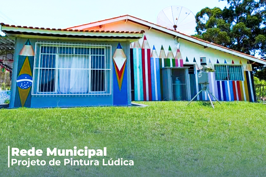 Escolas ganham pintura lúdica que educa, ensina e diverte alunos da Rede Municipal