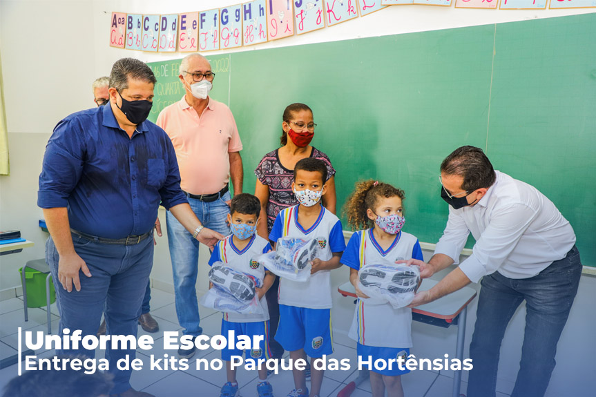 Prefeitura de Itupeva entrega uniforme escolar no setor do Parque das Hortênsias