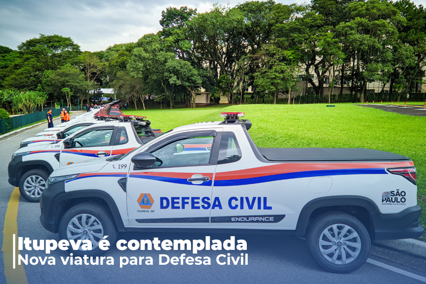 Defesa Civil de Itupeva recebe nova viatura do Governo do Estado de São Paulo
