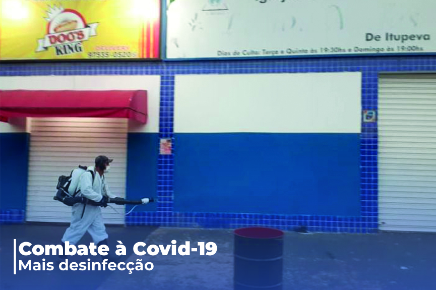 Desinfecção é realizada na região central e no Rio das Pedras 