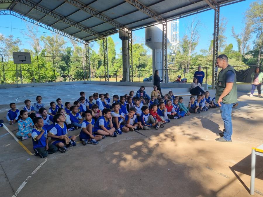 Crianças da rede municipal de ensino de Itupeva recebem palestra sobre animais peçonhentos