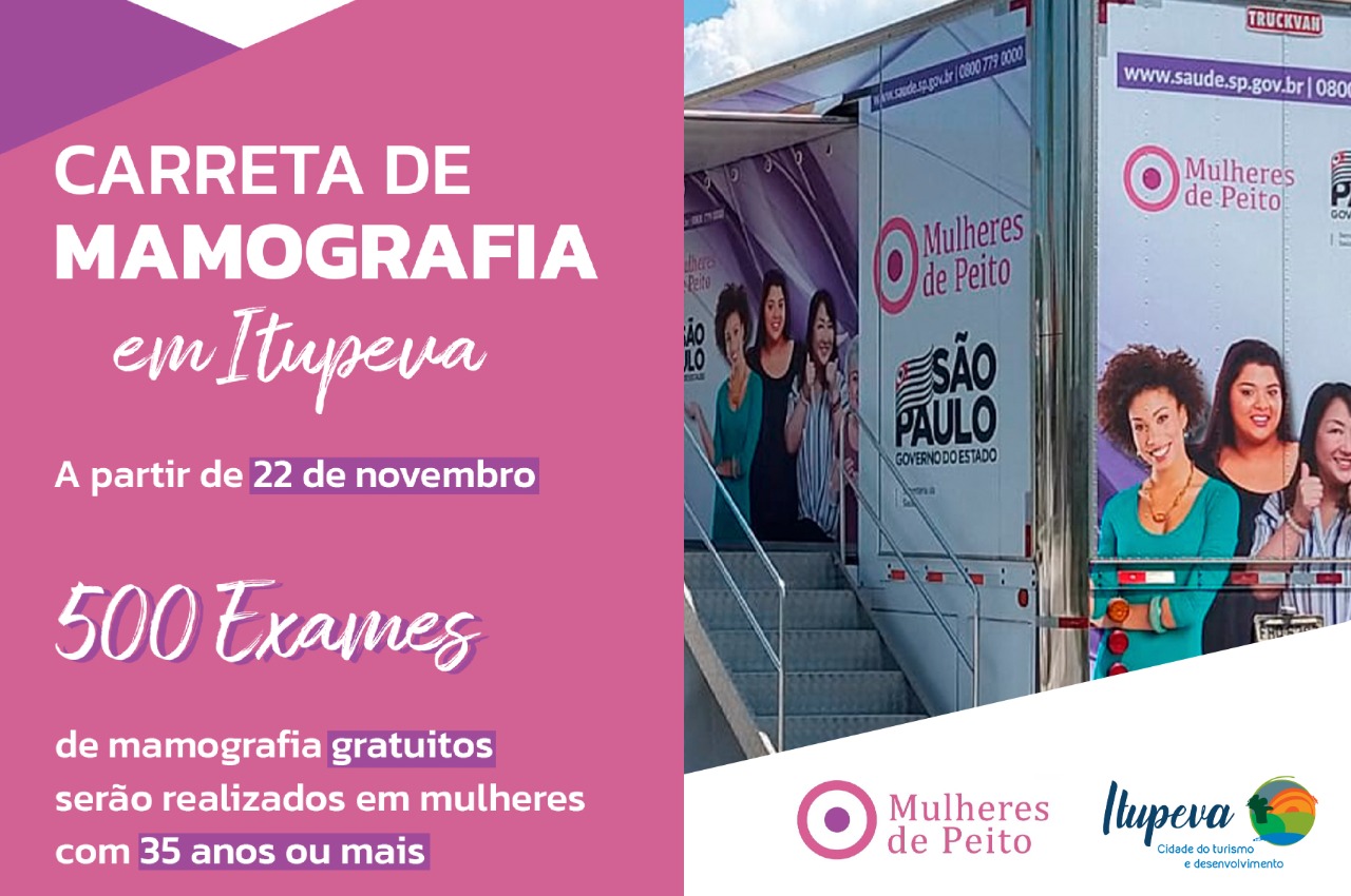 ‘Mulheres de Peito’ chega em Itupeva para mais de 500 exames de mamografia