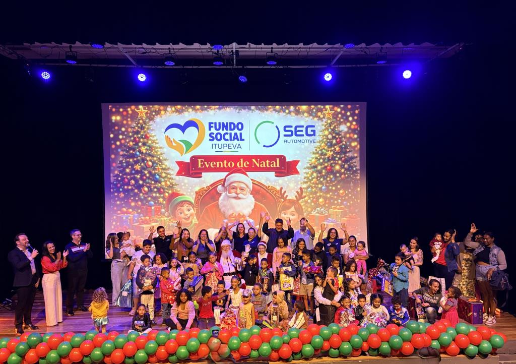 Parceria entre Fundo Social e SEG Automotive leva ação de Natal a crianças