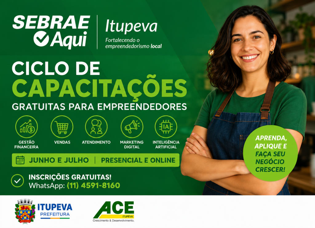 Itupeva recebe ciclo de capacitações gratuitas para empreendedores locais