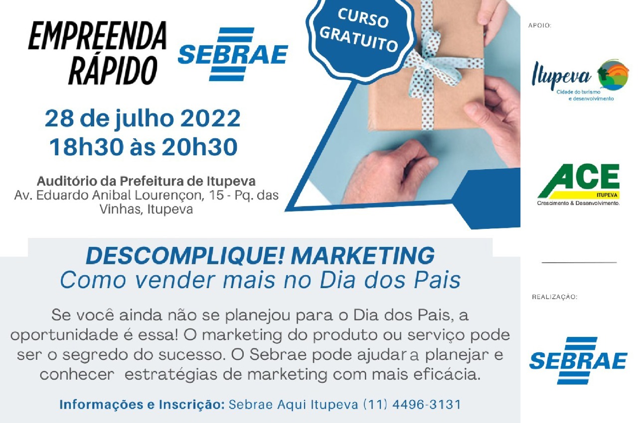 Em parceria com a Prefeitura, Sebrae abre inscrição gratuita para o curso  Descomplique, Notícias